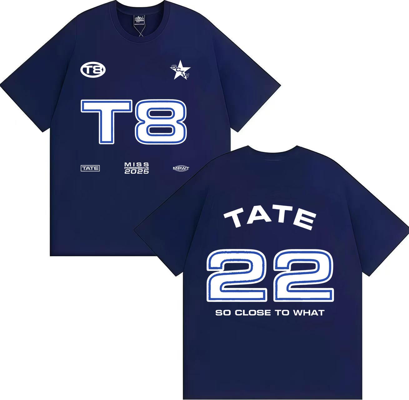 

В 2025 году Путешествие Обладания мисс Тейт МакКрей: Эстетический комфорт для мужчин и женщин Harajuku Летние топы из 100% чистого хлопка S