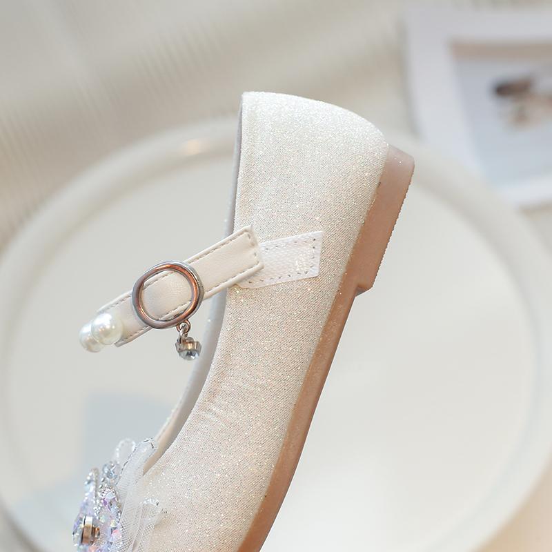 Kinder Ballerinas Spitze Schleife Süße Mädchen Lederschuhe Schmetterling Runde Zehen 2025 Neue Mode Kinder Prinzessin Schuhe Ins Trendy