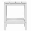 Vidaxl Adirondack Garden Chairs with Table, HDPE, White