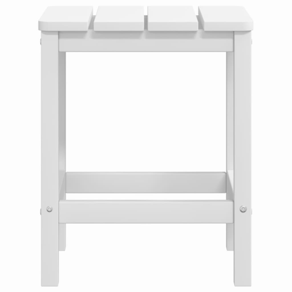 Vidaxl Adirondack Garden Chairs with Table, HDPE, White