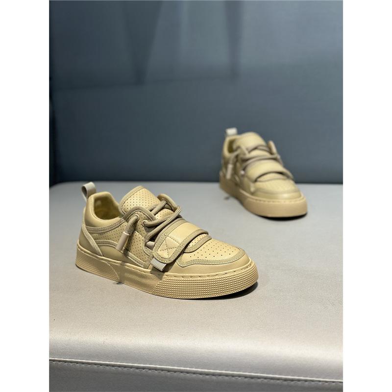 Autumn new low-top leather casual soft-soled lace-up breathable shoes bm