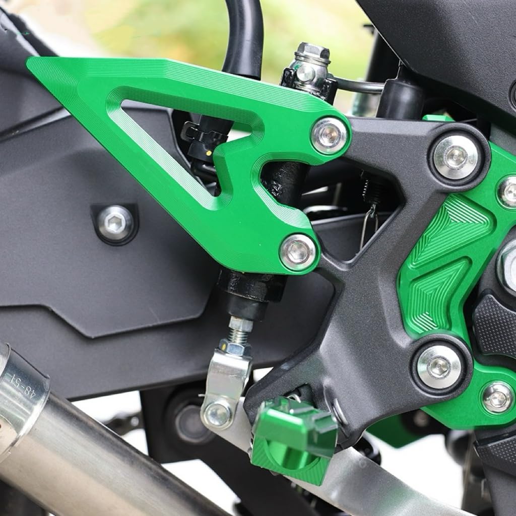 Motokano Foot Peg Heel Plate Guard for Ninja 400 Z400 All Years (Green)