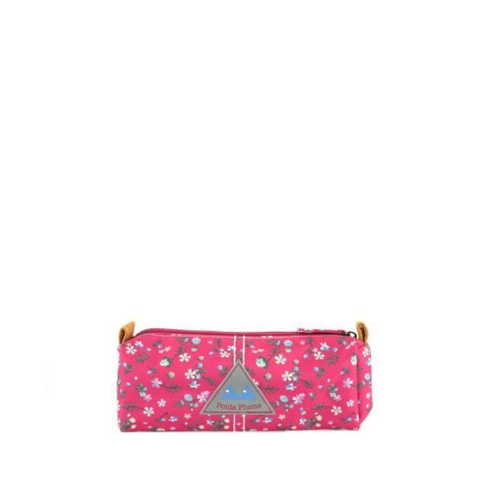 Trousse simple 2 zips Liberty 21 cm Framboise 6 FRAMBOISE