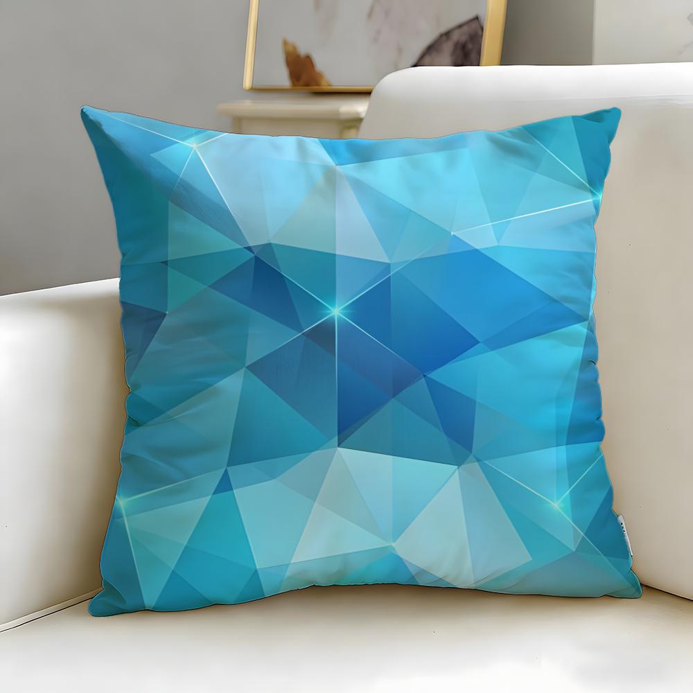 Cracked Ice Pattern Cushion Cover Soft  EasyWash Pillow Case  Versatile for Couch Bed Travel and Office