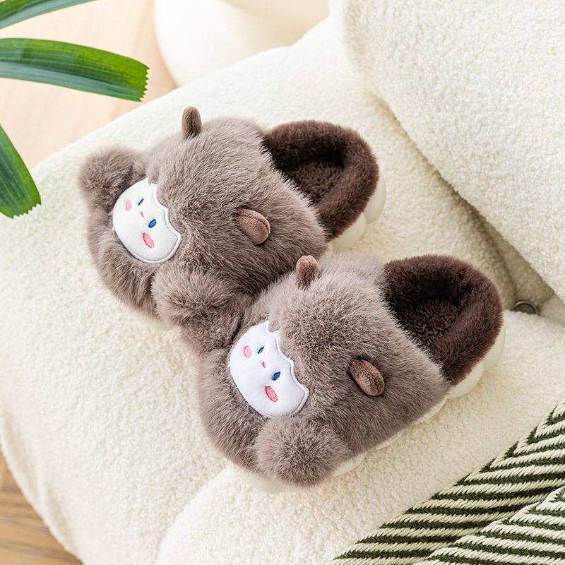 Kinder Winter Neu Indoor Zuhause Rutschfeste Baumwollpantoffeln