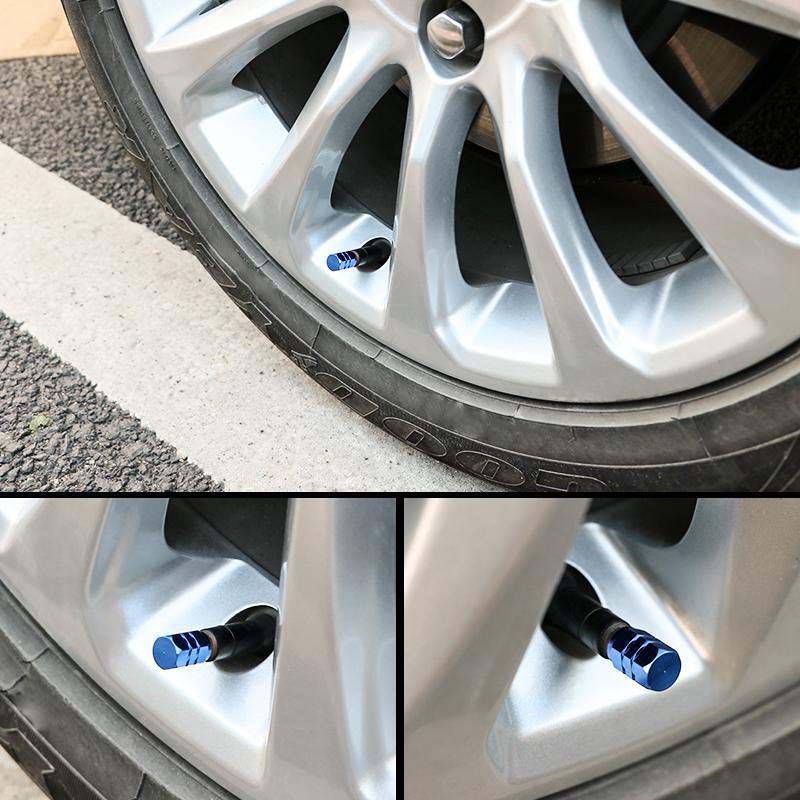 4Pcs Car Tire Valve Caps Knurling Style Tire Valve Cap Aluminum Tire Wheel Cap Air Valve Cap Car Universal Accessories