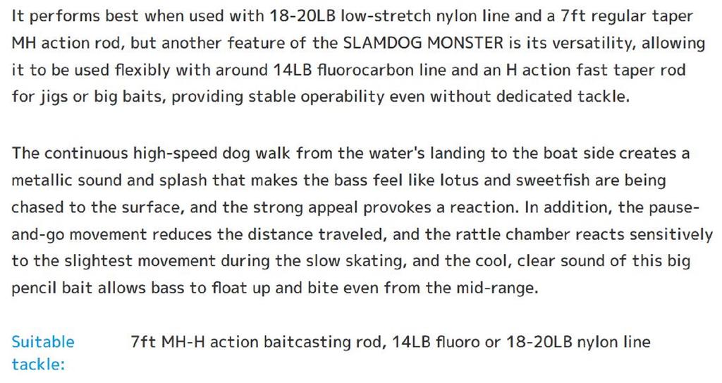 Imakatsu Slam Dog 3D Realism SW 145 mm 40 grams Floating Lure 945 (6335)