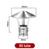 75-160mm Stove Pipe Protector Cover Stainless Steel Rain Pipe Cap  Ventilation System
