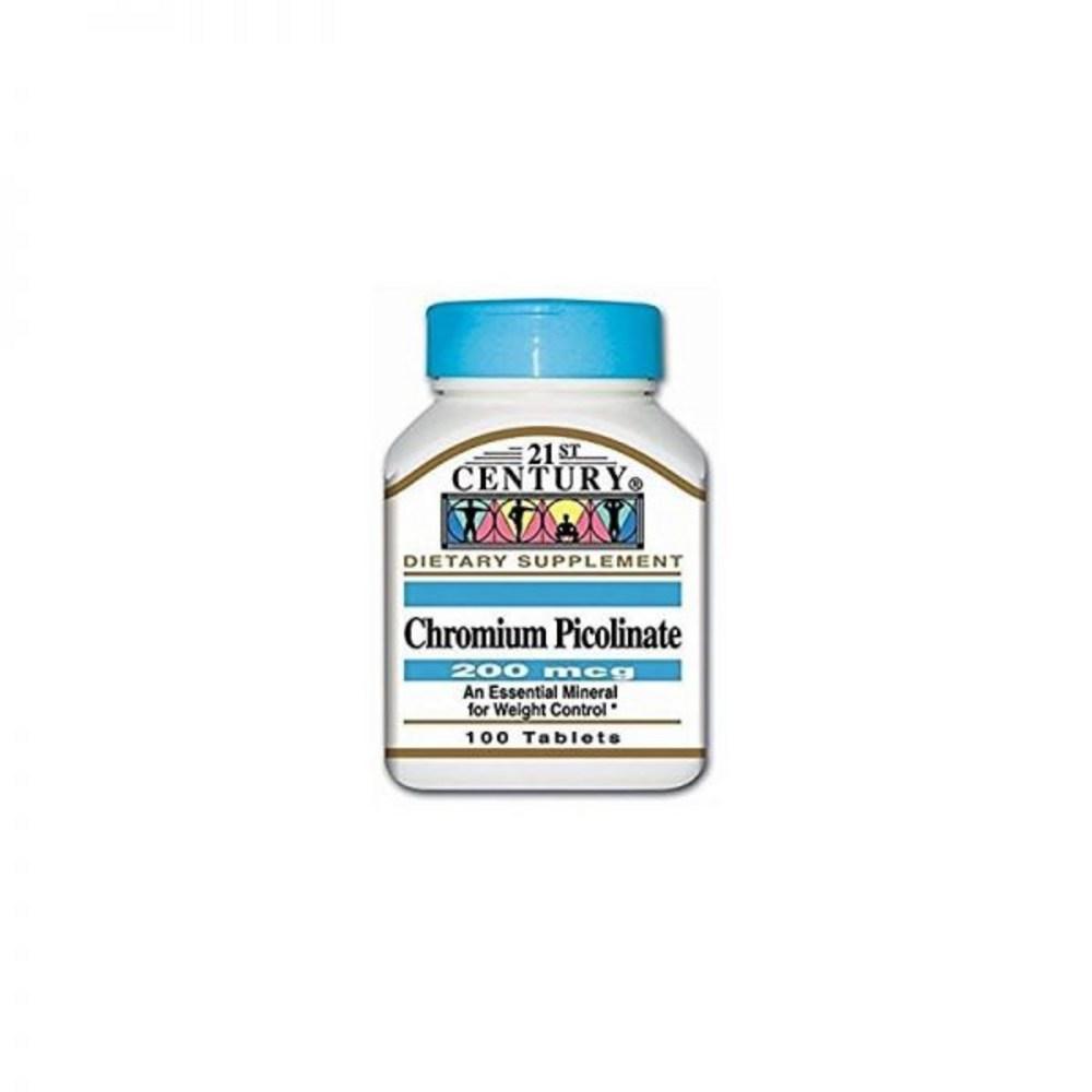 21st Century Chromium Picolinate 200 Micrograms 100 Tablets 6 Packs 1 Pcs