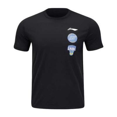Li Ning Badminton Series Comfortable Simple Versatile Short Sleeve T-Shirt Unisex Tops Black AHSU461-BLACK