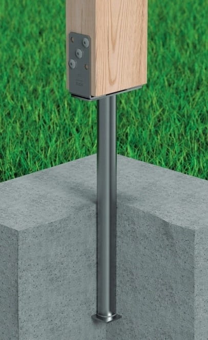Adjustable pole base 0200mm galvanized