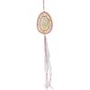 Pink Openwork Wooden Easter Egg On Ribbons - Pendant, 60 Cm