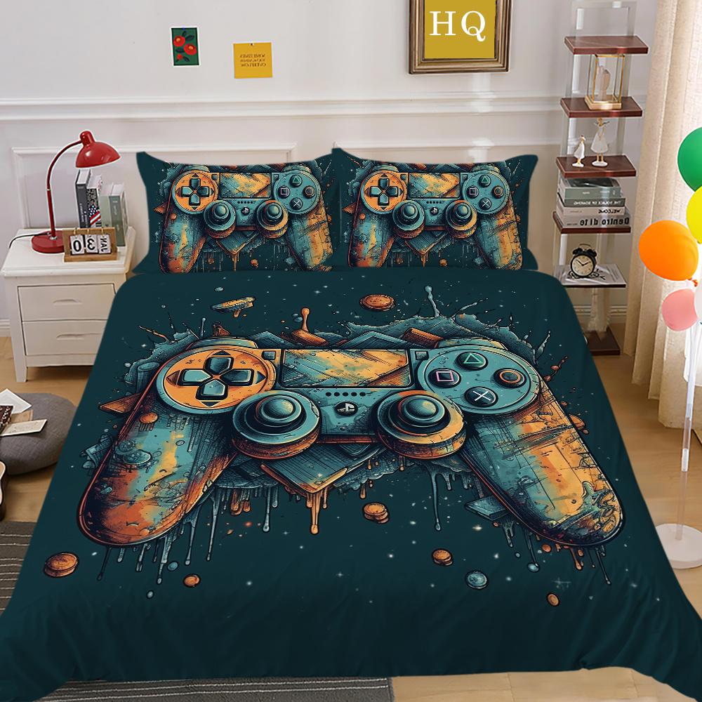 Fashion Bed Cover 3D Printed Homes Bedding Set Game Style Home Textiles Queen Size Polyester Comfortable Home Bedclothes