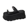 Fashion 2025 New Summer Platform Wedges Slippers 8CM Heels Peep Toe Sandals Ladies Beach Flats Shoes Women Moccasins Leather Flip Flops