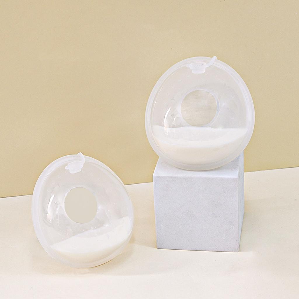 2Pcs Breastmilk Collector Shell Wearable Silicone Portable Breast Shell Prevent Leakage Overflow