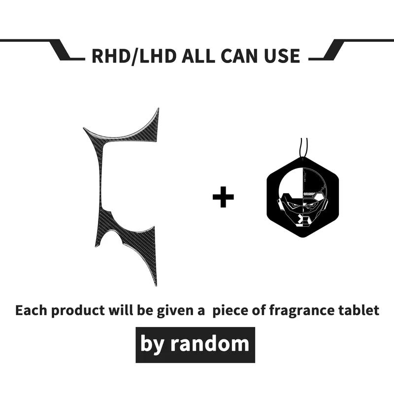 For Nissan 370Z Z34 2009-up Carbon Fiber Interior Auto Center Console Water Cup Panel Decoration Lnterior Stickers Modification