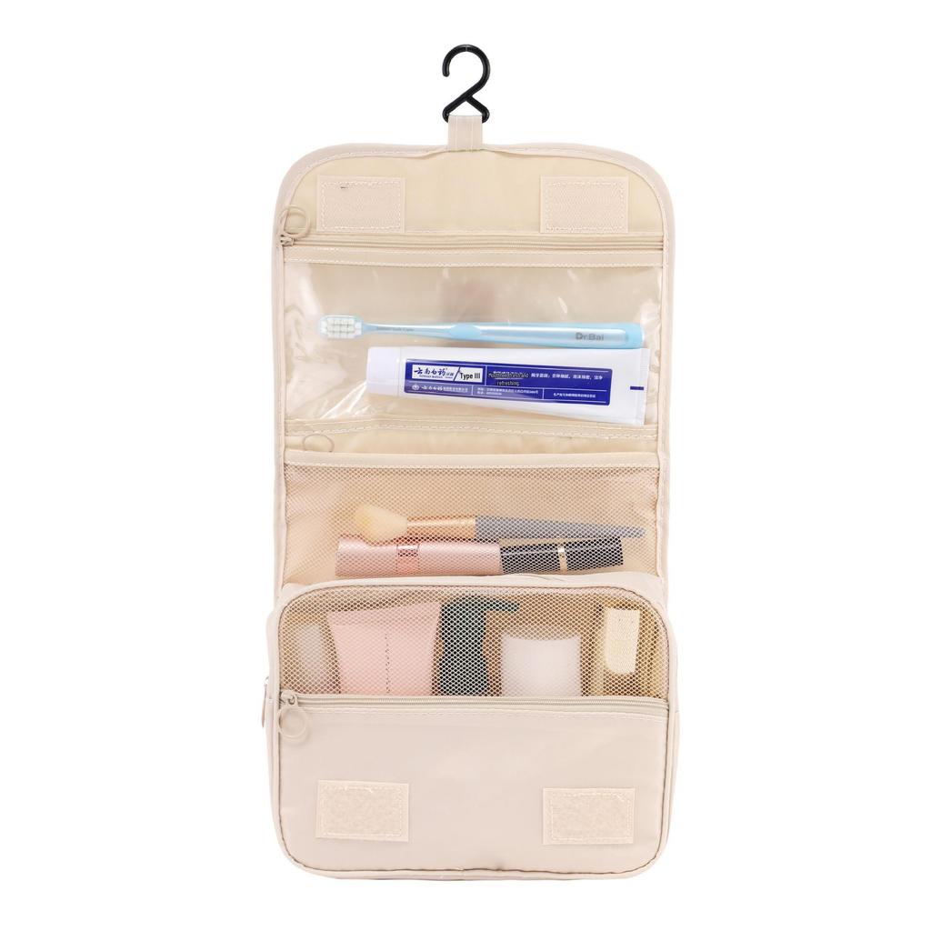 Korean Waterproof Toiletry Bag - Large Capacity, Portable, Hanging, Unisex Travel Cosmetic Organizer.