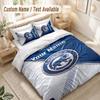 Custom Name Bedding Set 3 PiecesChicago Cubs Print Duvet Cover + 2 Pillowcases Soft Bed Decor