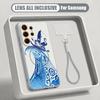 Blue and White Surfing Wave Case For Samsung S26 Ultra S25 FE S24 S24 Plus A57 A37 A17 A56 A36 A16 A55 A35 A15 A54 5G Hybrid Magnetic Matte Cover