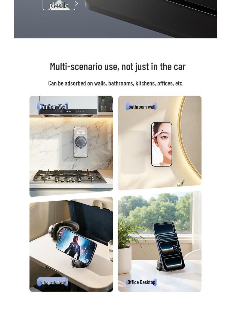 360° Magnetic Navigation Car Phone Holder with Vacuum Suction