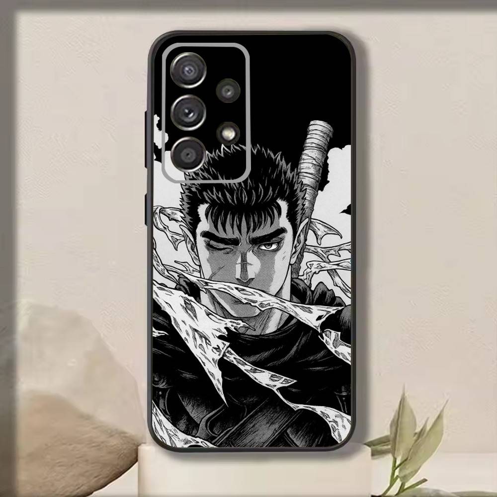 C-Comic Berserk Guts Plating  Phone Case For Samsung S25,S24,S21,S22,S23,S30,Ultra,S20,Plus,Fe,Note,10,9,5G Black Cover