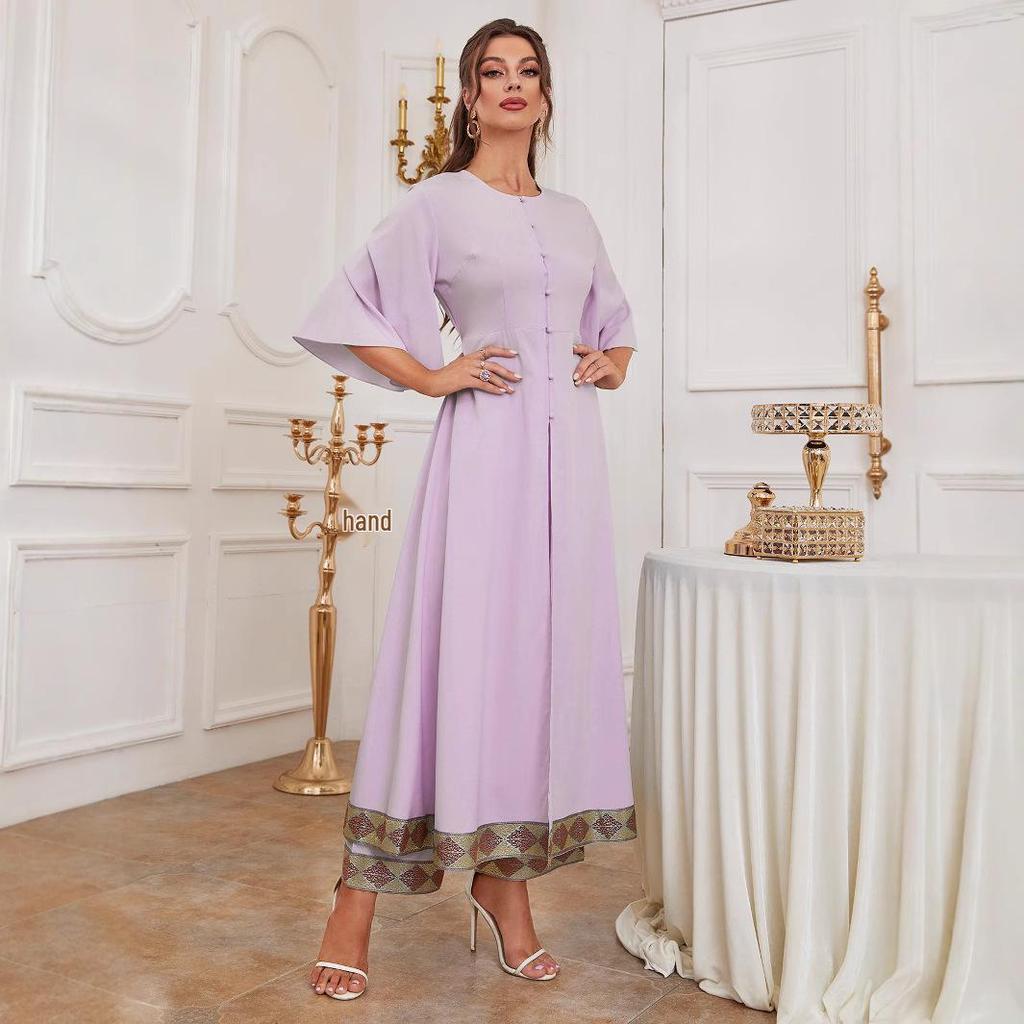 Elegantes 2025 Abaya- & Cardigan-Set für Frauen aus dem Nahen Osten