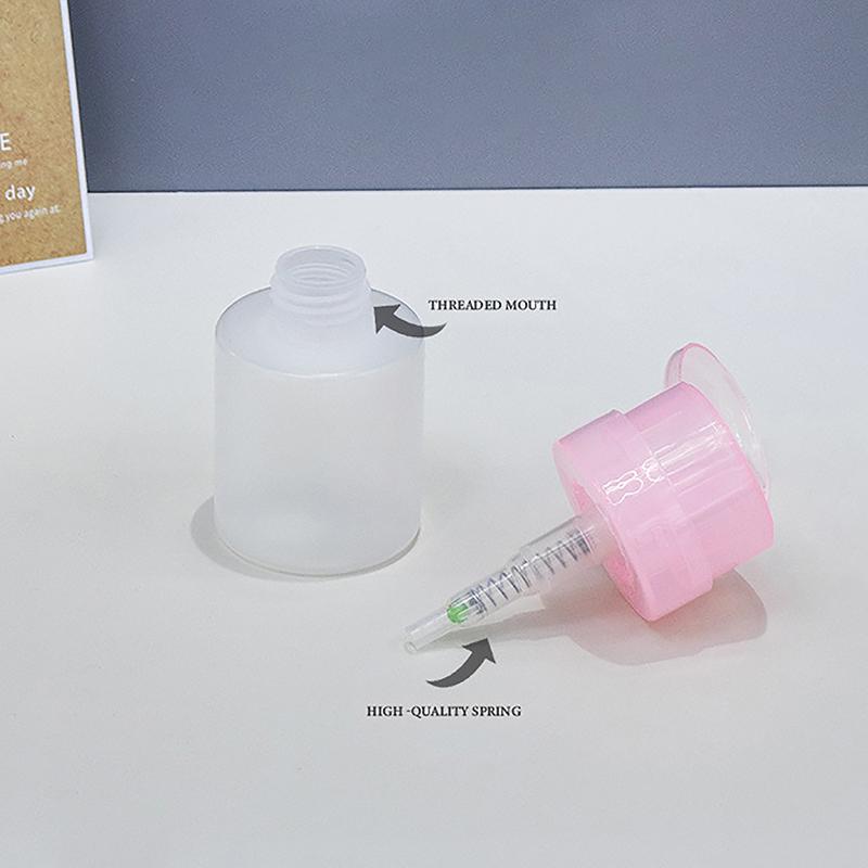 60ML Empty Press Pump Dispenser Plastic Lockable Leak-proof Nails Polish Remover Pressed Bottle Makeup Tools Liquid Storage