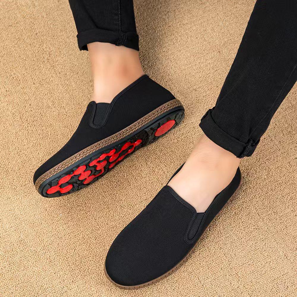 Cloth Shoes Autumn New Breathable and Lightweight Casual Men's Shoes Soft-soled Driving Wormwood Cloth Shoes