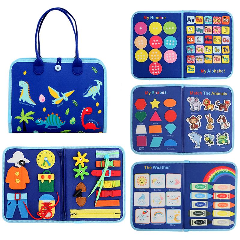 Montessori Felt Busy Board: Multi-Page Educational Toy & DIY Accessories for Early Childhood Learning