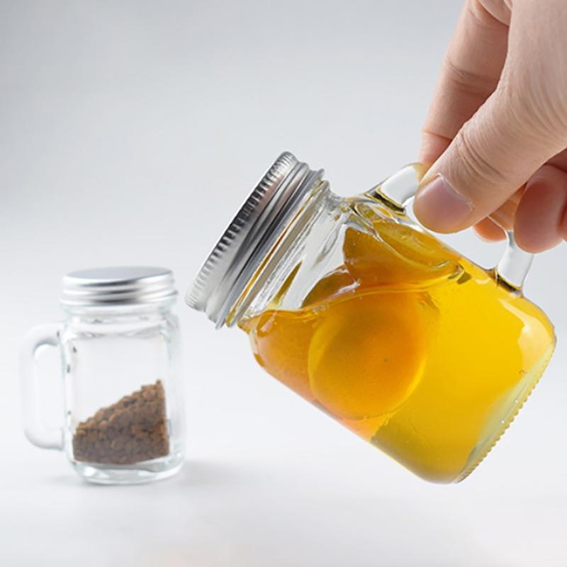 Mini Glass Sealed Bottle For Jam Honey Coffee Concentrate Milk Juice Leakproof Bottle With Lid Jar Portable Empty Jar Container