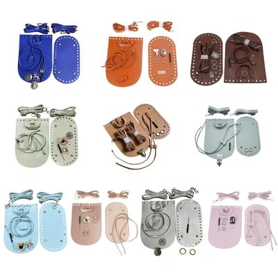Crochet Bag Making Kit With PU Leather Backpack Bottom Base Flip Cover Adjustable Strap And Lock Buckle For DIY Projects