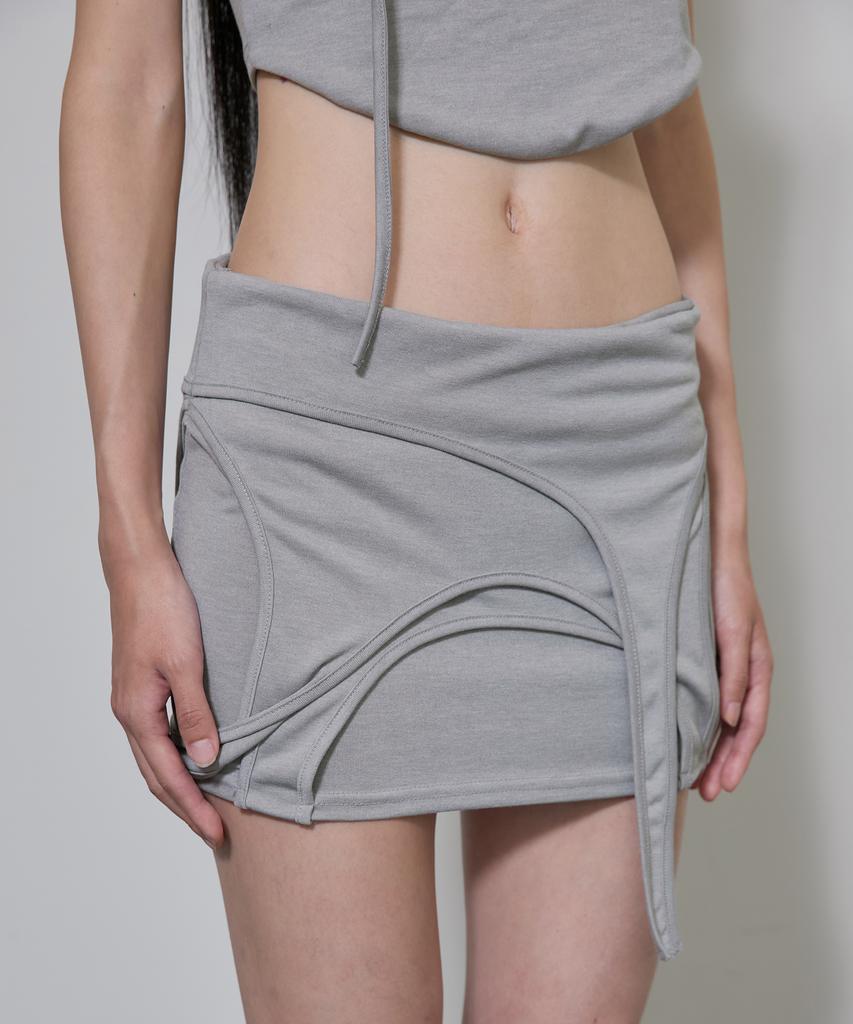 Peulleeoeob 4-Layered Skirt (Fl-268_Gray)