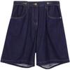 High-Waisted Plus Size A-Line Denim Shorts for Pear-Shaped Women - Summer Loose Wide-Leg Style