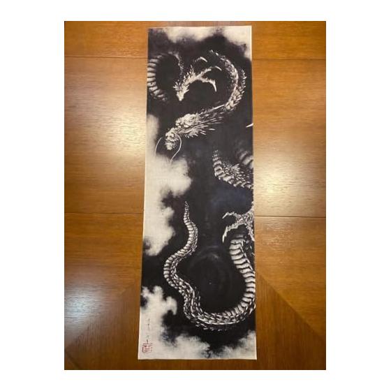 Asciugamano Tenugui Ukiyo-e - Drago tra le Nuvole di Hokusai - 100% Cotone - Fatto in Giappone