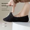 Women's Low-Cut Lace Boat Socks - Pure Cotton, Non-Slip, Breathable, Summer Thin, No-Slip Heel, Short Style.