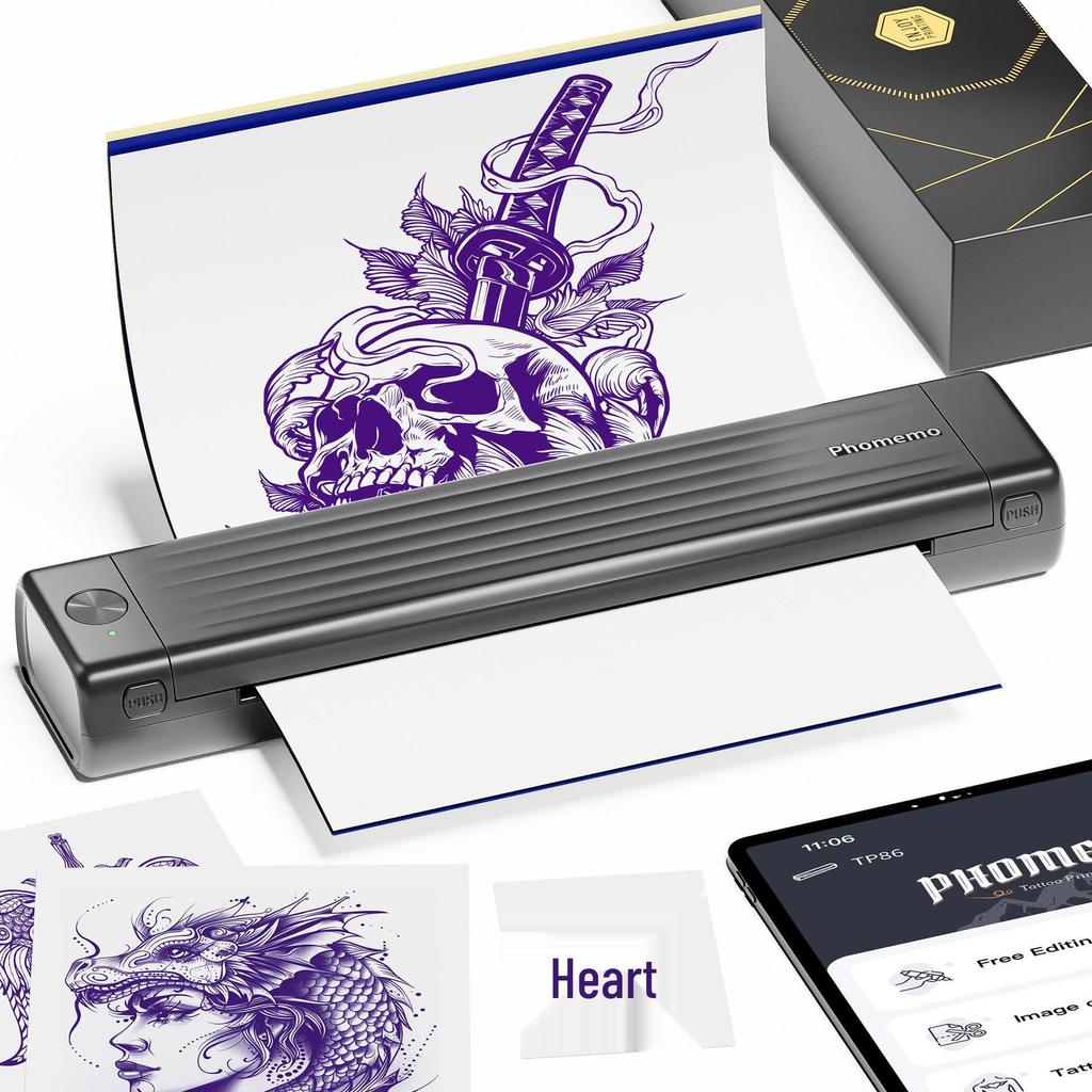Phomemo TP81 Inkless Tattoo Printer & Line Art Transfer Machine