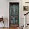 37Style Floral Door Stickers  Removable Vinilos Para Puertas Adhesive Wallpaper Art Murals for Doors Bibliotheque Modern Home Decor