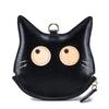 Yocipa Genuine Leather Cat Coin Purse, Women's Mini Wallet, Neck Pouch, Leather Coin Case, Multifunctional, Compact Neck Wallet with Strap, Cute