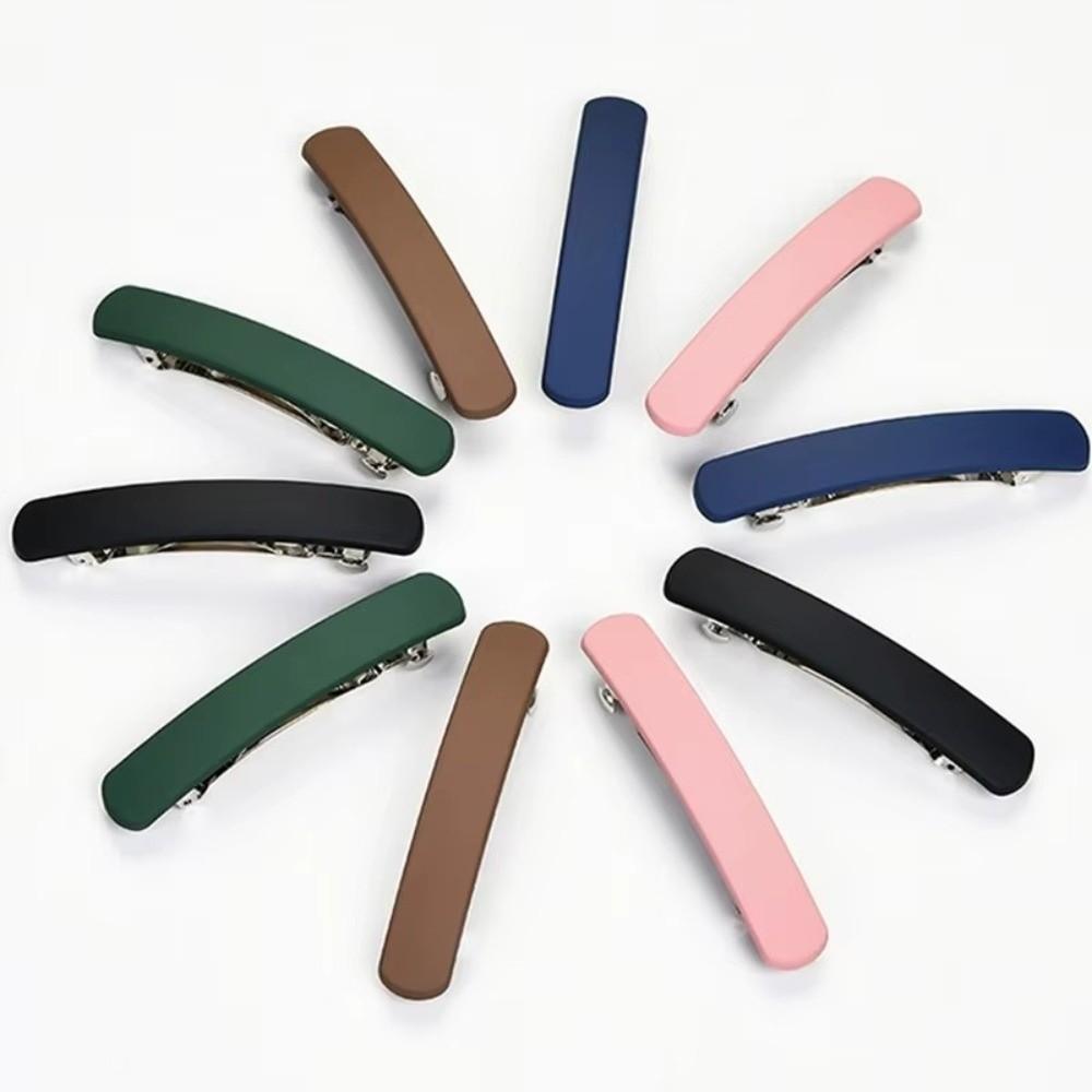 Elegant Solid Color Hair Clip Frosted Matte Hairpin Large Non-Slip Barrettes for Women