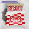 Olympiacos F.C Set Biancheria da Letto 3 Pezzi Copripiumino Chiusura Include 1 Copripiumino & 2 Federe per Tutte le Stagioni Camera da Letto Casa Arredo Stanza del Dormitorio