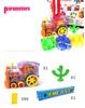 Domino Automatically Places Domino Train with Acousto-optic Building Block DIY Hand-eye Coordination Toy Set for Children Gifts
