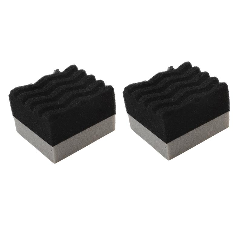 2Pcs Car Tire Shine Applicator Pads Auto Wheel Wax Detailing Cleaning Sponge Tire Shinning Tools
