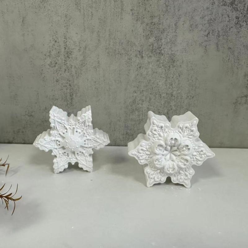 Schneeflocken-Silikonform, DIY-Epoxidharz-Formen, Tischdekorationsform, Duftkerzen- und Gipsherstellungswerkzeug, leicht zu reinigen
