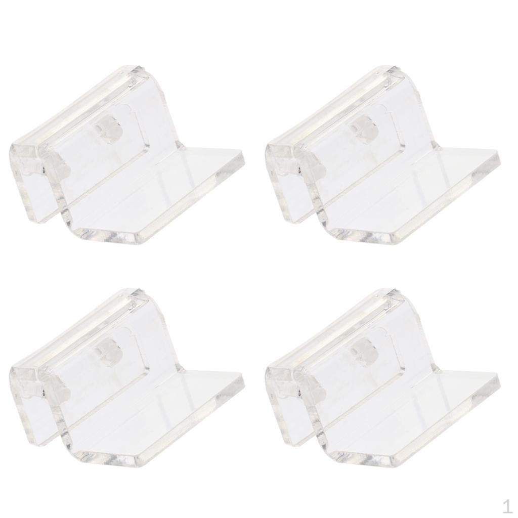 4 Pcs Aquarium Top Cover Bracket Acrylic Fish Tank Brackets