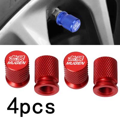 4Pcs Mugen Tire Wheel Valve Dust Caps Tyre Rim Stem Covers For Mugen Power Civic Accord CRV Hrv Jazz RAV4 Car Accessories