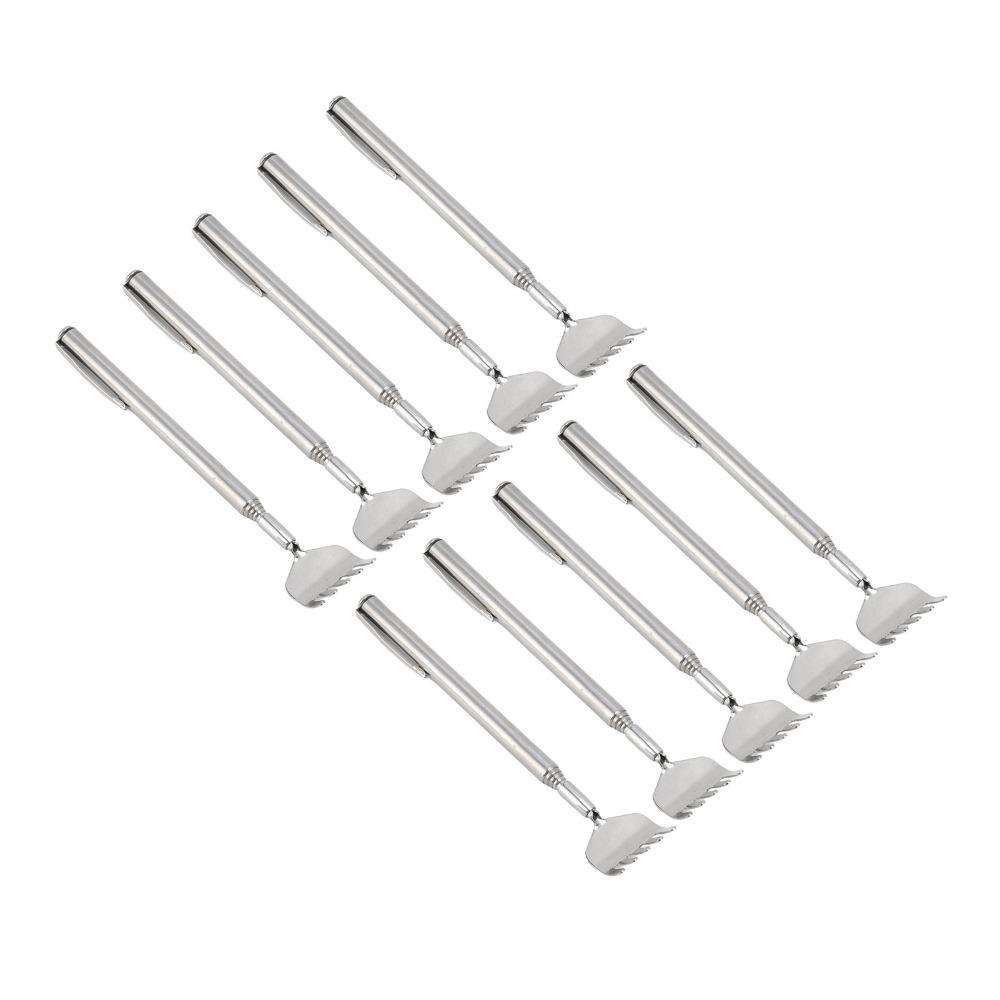 10Pcs with Pen Clip Back Scratcher Stainless Steel Itch Relief Tool Handheld Massager Back Itching