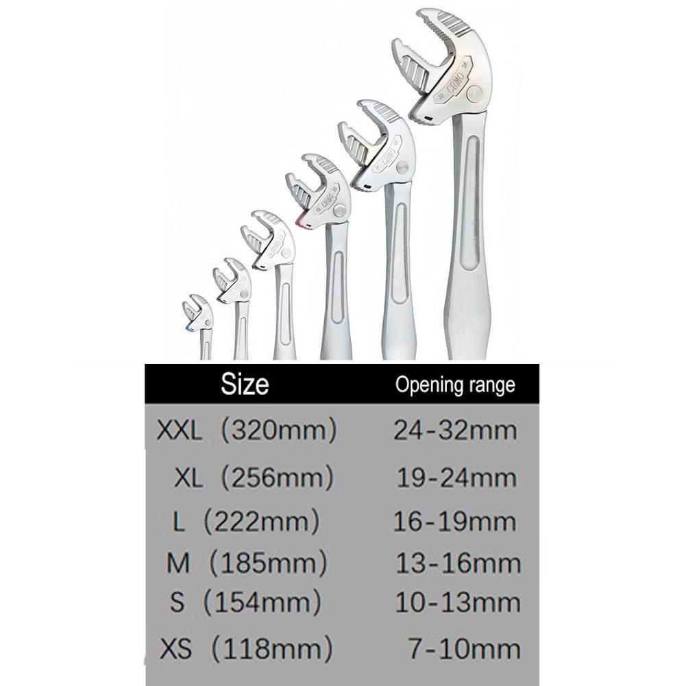 For Automotive Repair, Plumbing Heavy-Duty Industrial Crab Claw Wrench - Quick-Adaptive Ratchet, Wide Jaw Adjustable Tool