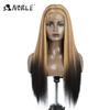 Noble Synthetic Lace Front Wig 30Inch 13X7 Straight Lace Wig Blonde Ombre Glueless Wigs For Women Cosplay Lace Wig Synthetic