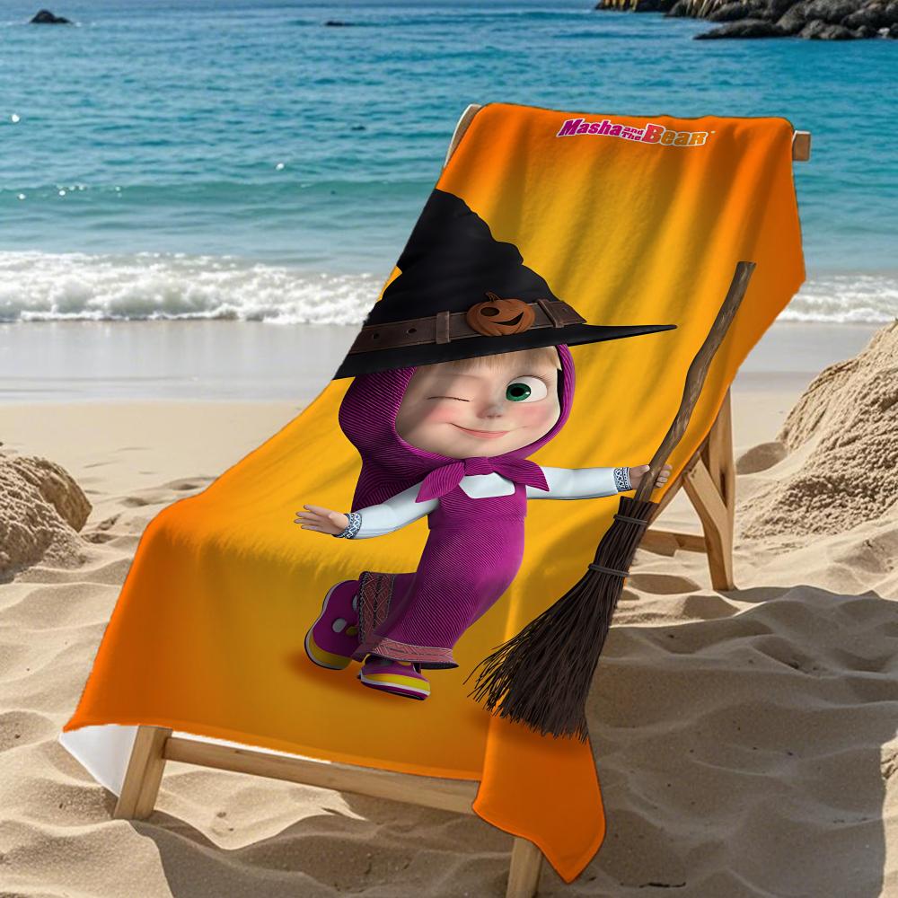 Cute M-Masha and the BearS Towel Five-Star Hotel Quality Eco-Friendly Ultra Soft Thick Towels & Beach Towels
