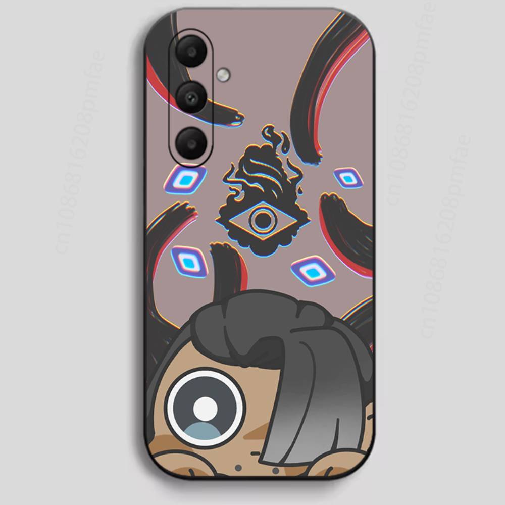 Cartoon V-Valorant Handyhülle Für Samsung Galaxy A13,21s,22,31,32,40,52,71,A91 Weiche Schwarze Hülle